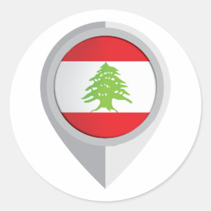 Sticker Rond Indicateur de l'emplacement de la pièce Liban