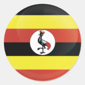 Sticker Rond Indicateur de l'icône ronde en Ouganda (Devant)