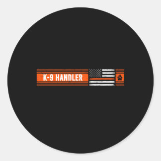Sticker Rond Indicateur de ligne orange mince K9 de la Secourt
