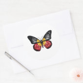 Sticker Rond Indicateur de papillon monarque Aborigine (Enveloppe)