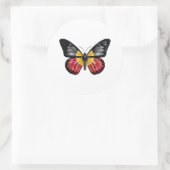 Sticker Rond Indicateur de papillon monarque Aborigine (Sac)