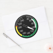 Sticker Rond Indicateur de vitesse de l'aéronef (Enveloppe)