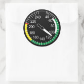Sticker Rond Indicateur de vitesse de l'aéronef (Sac)