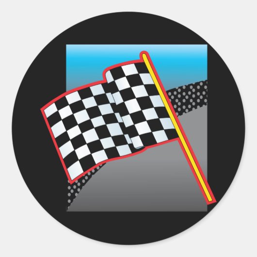 Sticker Rond Indicateur de voiture de course (Devant)