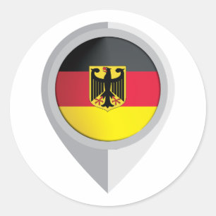 Sticker Rond Indicateur d'emplacement de la broche Allemagne