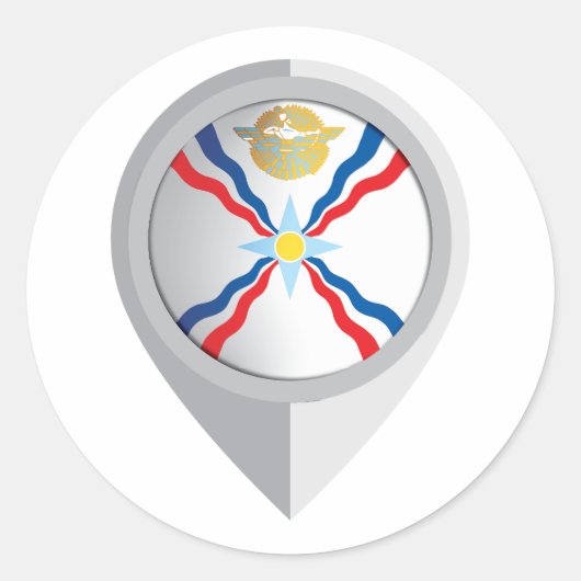 Sticker Rond Indicateur d'emplacement de la broche Assyrie (Devant)