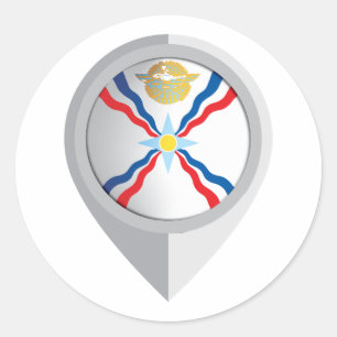 Sticker Rond Indicateur d'emplacement de la broche Assyrie