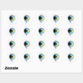 Sticker Rond Indicateur d'emplacement de la broche Bahamas (Feuille)