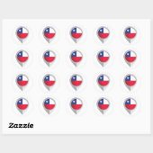Sticker Rond Indicateur d'emplacement de la broche Chili (Feuille)