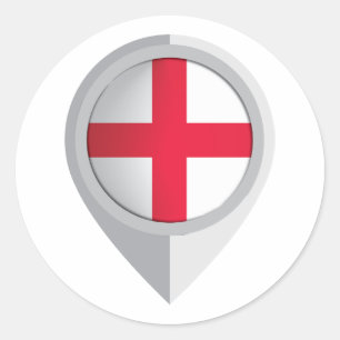 Sticker Rond Indicateur d'emplacement de la broche d'Angleterre