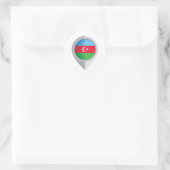 Sticker Rond Indicateur d'emplacement de la broche d'Azerbaïdja (Sac)