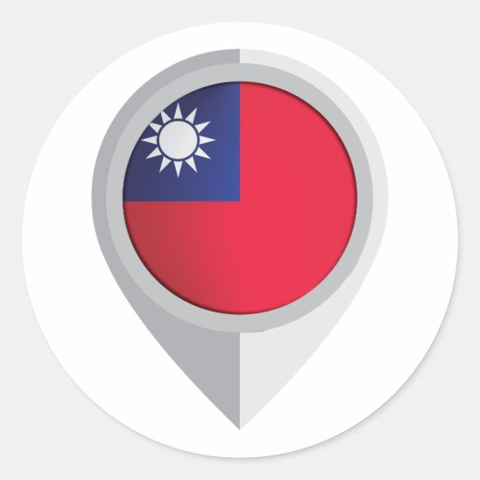 Sticker Rond Indicateur d'emplacement de la broche de Taiwan (Devant)