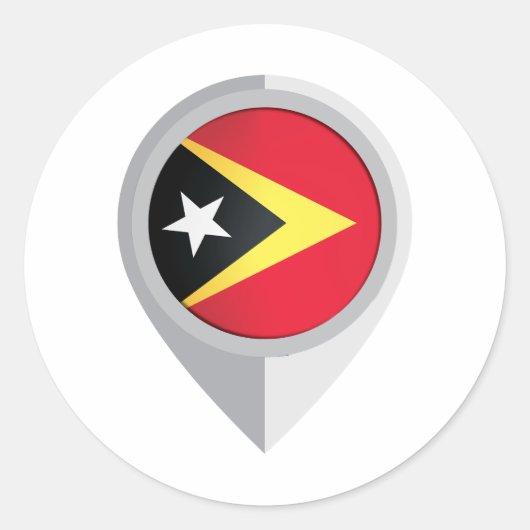 Sticker Rond Indicateur d'emplacement de la broche du Timor ori (Devant)