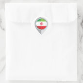 Sticker Rond Indicateur d'emplacement de la broche Iran (Sac)