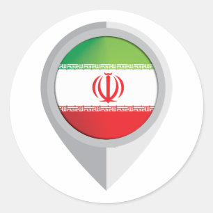 Sticker Rond Indicateur d'emplacement de la broche Iran