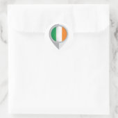 Sticker Rond Indicateur d'emplacement de la broche Irlande (Sac)