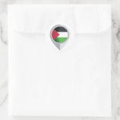Sticker Rond Indicateur d'emplacement de la broche Palestine (Sac)