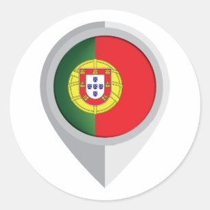 Sticker Rond Indicateur d'emplacement de la pièce Portugal