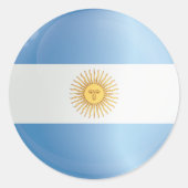 Sticker Rond Indicateur d'icône argentine ronde (Devant)