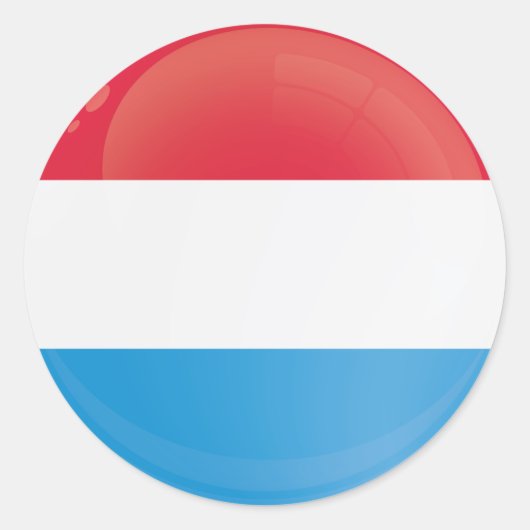 Sticker Rond Indicateur d'icône arrondi du Luxembourg (Devant)