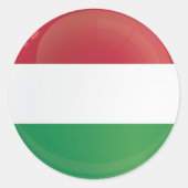 Sticker Rond Indicateur d'icône circulaire Hongrie (Devant)