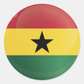 Sticker Rond Indicateur d'icône du Ghana (Devant)