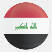 Sticker Rond Indicateur d'icône rond de l'Irak (Devant)