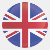 Sticker Rond Indicateur d'icône ronde du Royaume-Uni (Devant)