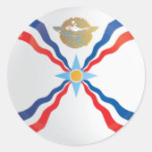 Sticker Rond Indicateur d'icône ronde en Assyrie (Devant)