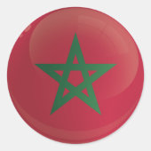 Sticker Rond Indicateur d'icône ronde Maroc (Devant)