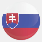 Sticker Rond Indicateur d'icône ronde Slovaquie (Devant)