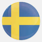 Sticker Rond Indicateur d'icône ronde Suède (Devant)