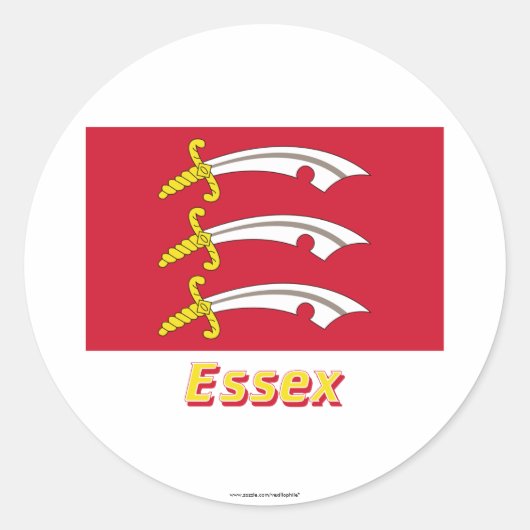 Sticker Rond Indicateur Essex avec nom (Devant)