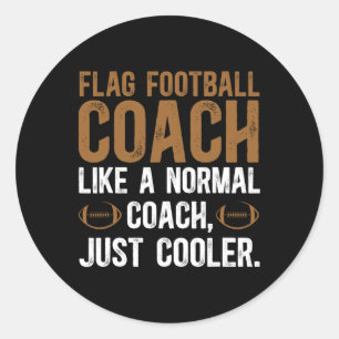 Sticker Rond Indicateur Football Coach Définition Drapeau Footb