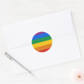 Sticker Rond Indicateur gay pride (Enveloppe)