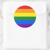 Sticker Rond Indicateur Gay pride arc-en-ciel (Sac)
