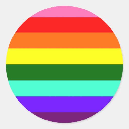 Sticker Rond Indicateur Gay pride d'origine (Devant)