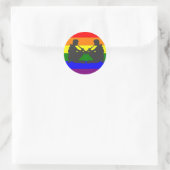 Sticker Rond Indicateur Gay pride grec alternatif (Sac)