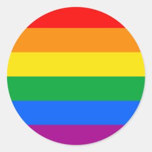 Sticker Rond Indicateur Gay pride traditionnel