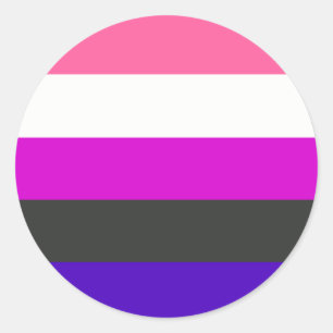 Sticker Rond Indicateur Genderfluide