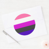 Sticker Rond Indicateur Genderfluide (Enveloppe)
