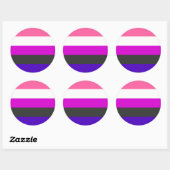 Sticker Rond Indicateur Genderfluide (Feuille)