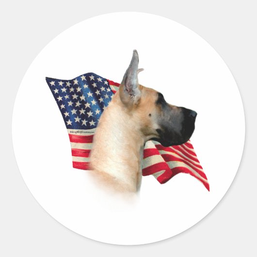 Sticker Rond Indicateur Great Dane (Devant)