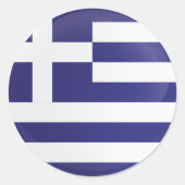 Sticker Rond Indicateur Icône Arrondi de la Grèce (Devant)