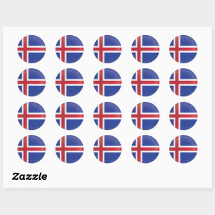 Sticker Rond Indicateur Icône Arrondi Islande
