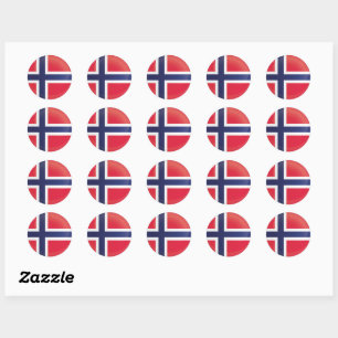 Sticker Rond Indicateur Icône Arrondi Norvège