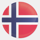Sticker Rond Indicateur Icône Arrondi Norvège (Devant)