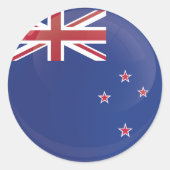 Sticker Rond Indicateur Icône Ronde Nouvelle-Zélande (Devant)