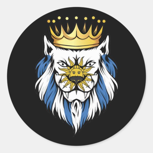 Sticker Rond Indicateur Lion King Uruguay (Devant)