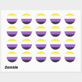 Sticker Rond Indicateur non binaire (Feuille)